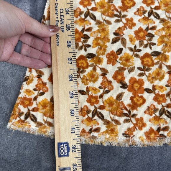 VERSONA Modern Floral Flare Corduroy Pants Bellbottom Jeans Hippie Boho Sz 0 - Picture 3 of 11